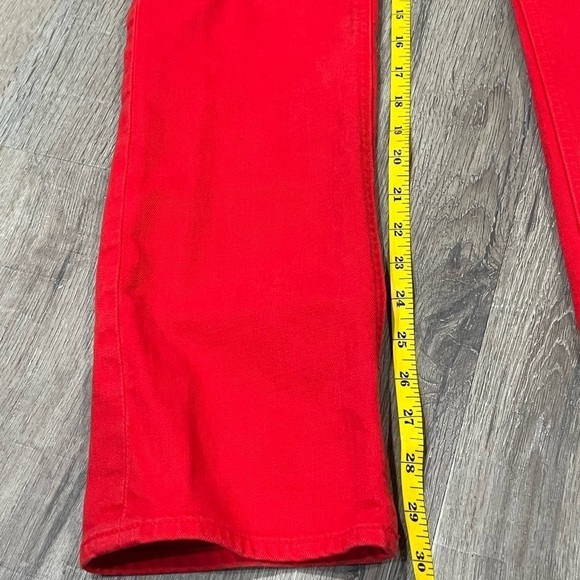 EUC Women’s J. Crew 29 Regular MATCHSTICK Light Red Staple Jeans Denim Pants - Picture 8 of 8